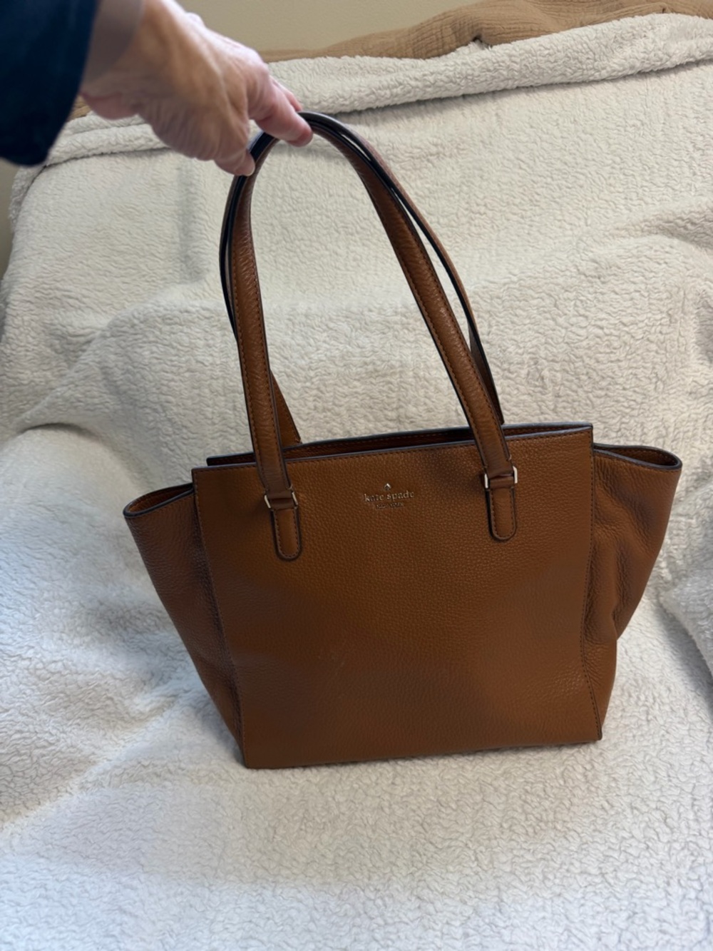 Kate Spade Warm Gingerbread Leather Tote Bag